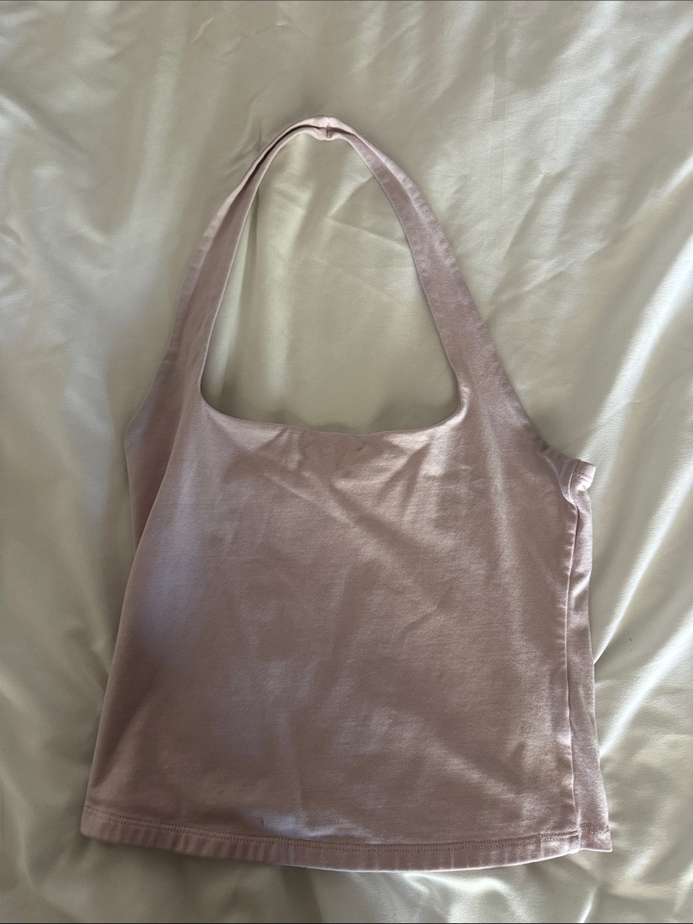 Garage Pale Pink Cotton Halter Top
